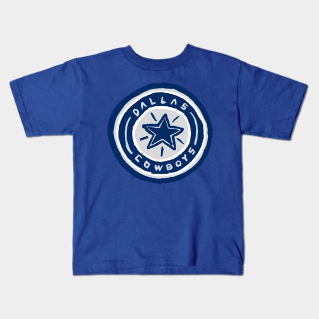 Dallas Cowbooooys 08 Kids T-Shirt by Very Simple Graph